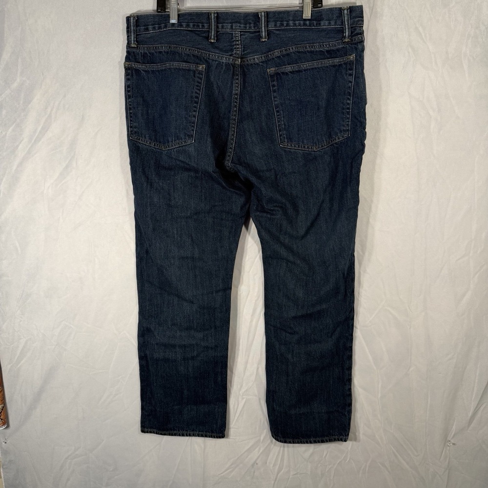 Gap Straight Fit Blue Jeans Men's Dark Wash Fits 38x30 Cotton Denim Pants - Picture 2 of 11